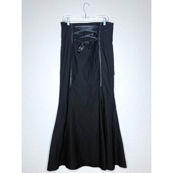 Women XL Victorian Lace Maxi Skirt Hi-Waist Ruffle Renaissance Witch Whimsy Goth - Picture 2 of 9